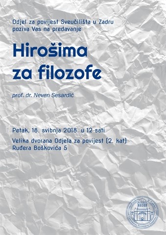 Gostujuće predavanje „Hirošima za filozofe“